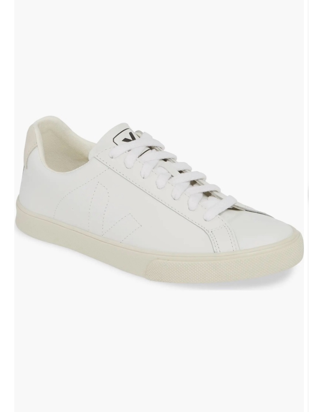 Veja White Low-Top Leather Sneakers